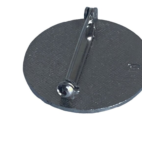 Vintage Pennsylvania Dutch Enamel Hex Pin Brooch Red Blue Hearts Star - Picture 6 of 7